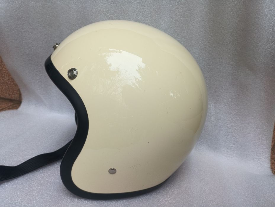 Biltwell Bonanza kask motocyklowy orzeszek retro styl M 57/58 cm biały