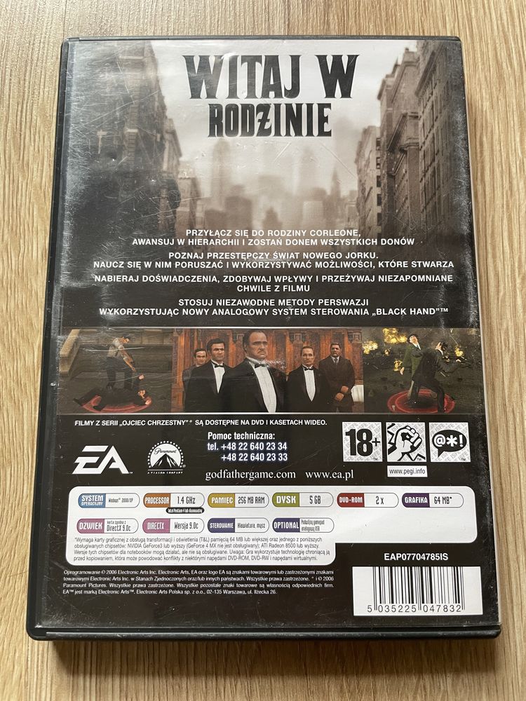 Gra komputerowa Ojciec chrzestny PC DVD polska wersja