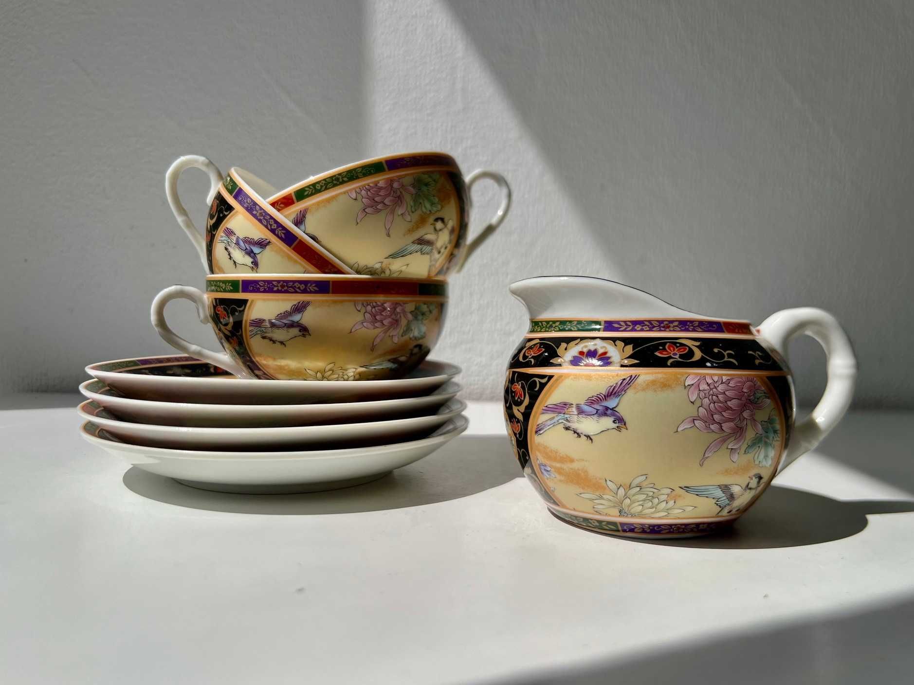 Красивий кавовий сет. Винтаж, Японія, літофанія. 1960-ті роки.