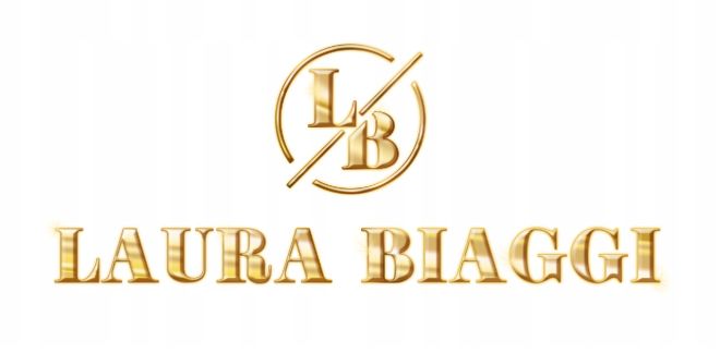 LAURA BIAGGI torebka damska shopper skórzana biała złote kółko