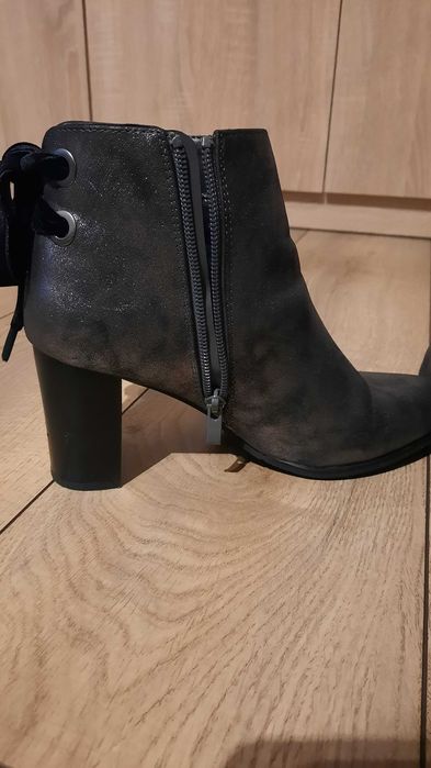 Botki Anna Field rozmiar 38 srebrne