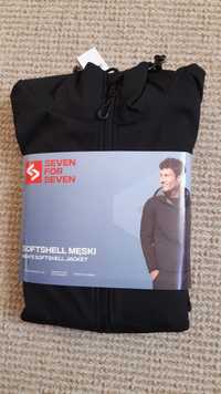 Nowa męska kurtka softshell z kapturem XL Seven for 7 czarna