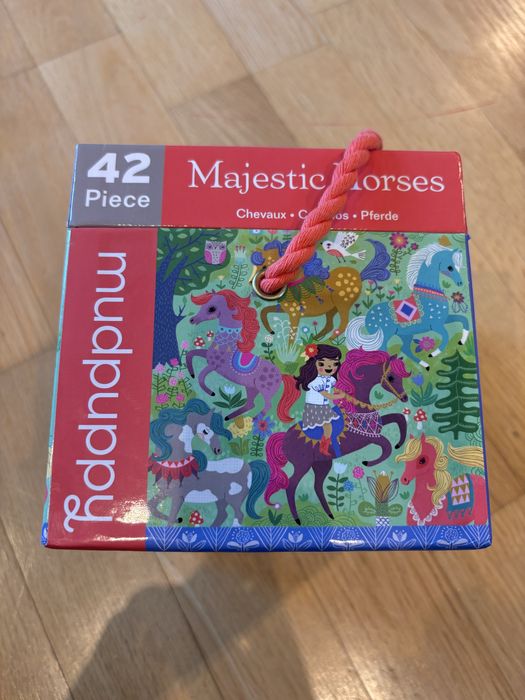 Mudpuppy puzzle 42 konie kocyki stan idealny prezent święta