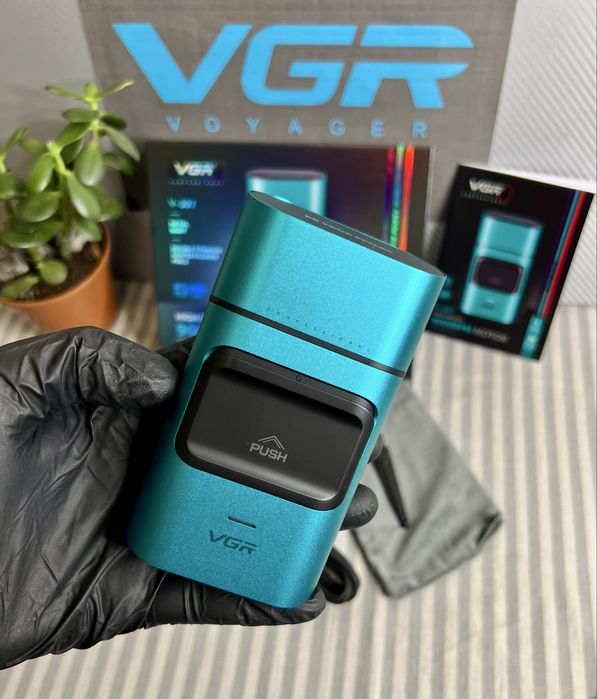 Електробритва VGR V-307 GREEN шейвер,подвійне лезо,2000mAh,9000 RPM