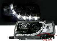 Reflektory Lampy przód przednie AUDI B4 80 DAYLINE LED 91-99 czarne