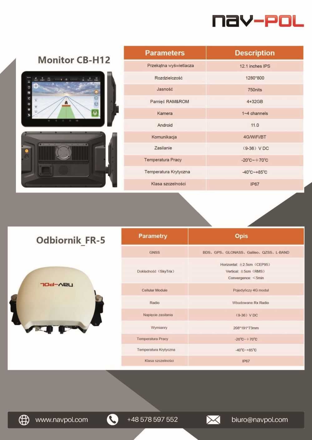 Nawigacja RTK od HUACE (CHC) jak NX612 NF12 NAV-POL