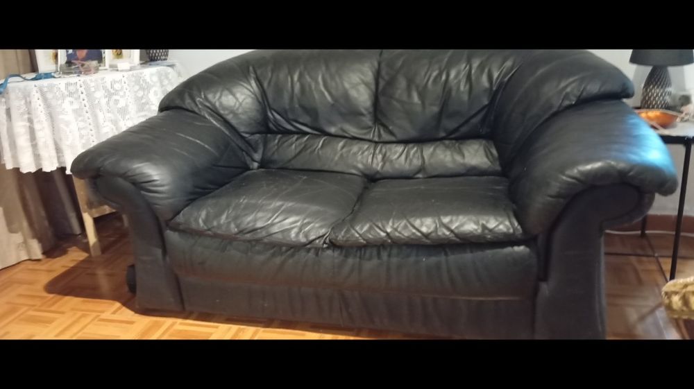 Sofá em pele natural