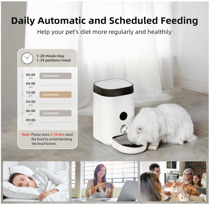 Dogness - Dispensador automático de ração c/ câmera e microfone