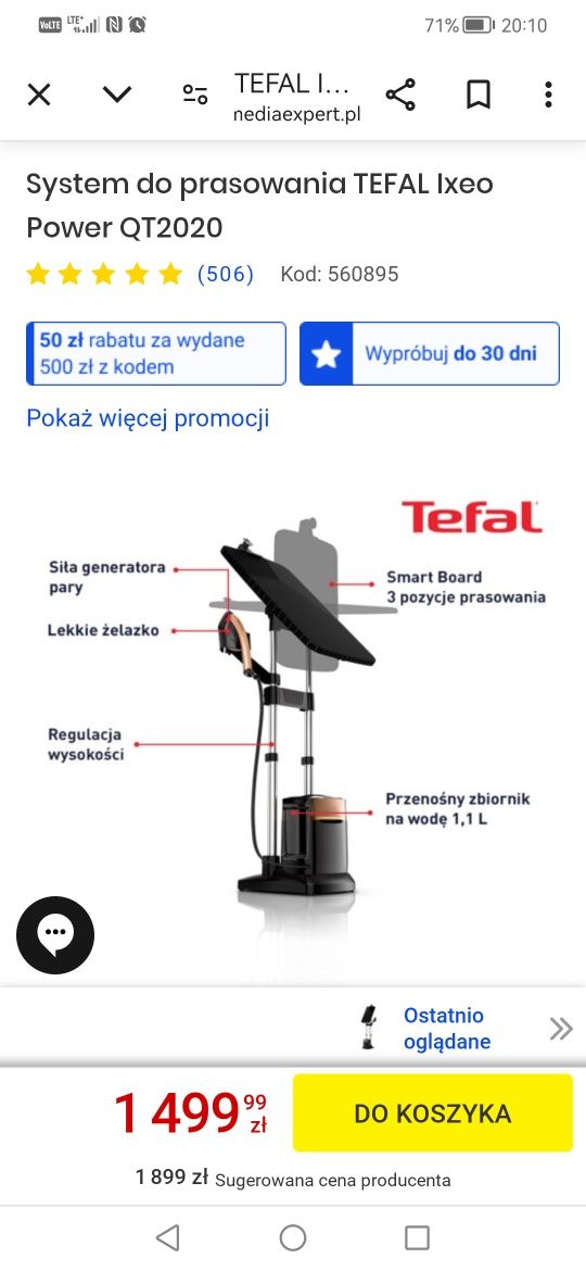 System do parowania Tefal