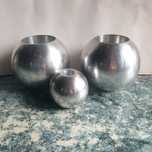 Vintage Ikea NÄSSJÖ Spherical Aluminium Candle Holder Sweden