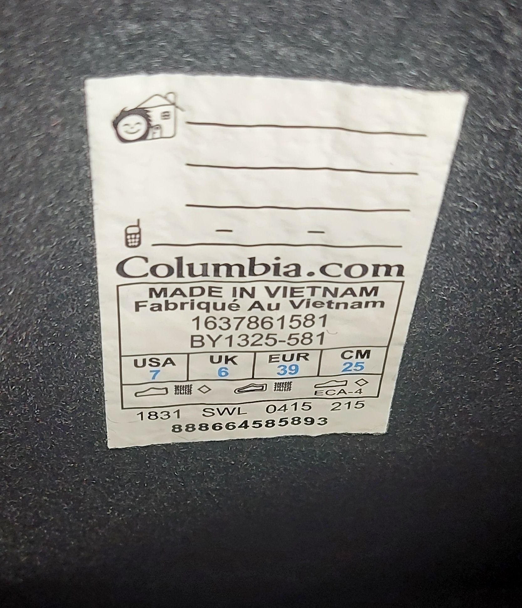 Columbia, Коламбія Сноубутси зимні