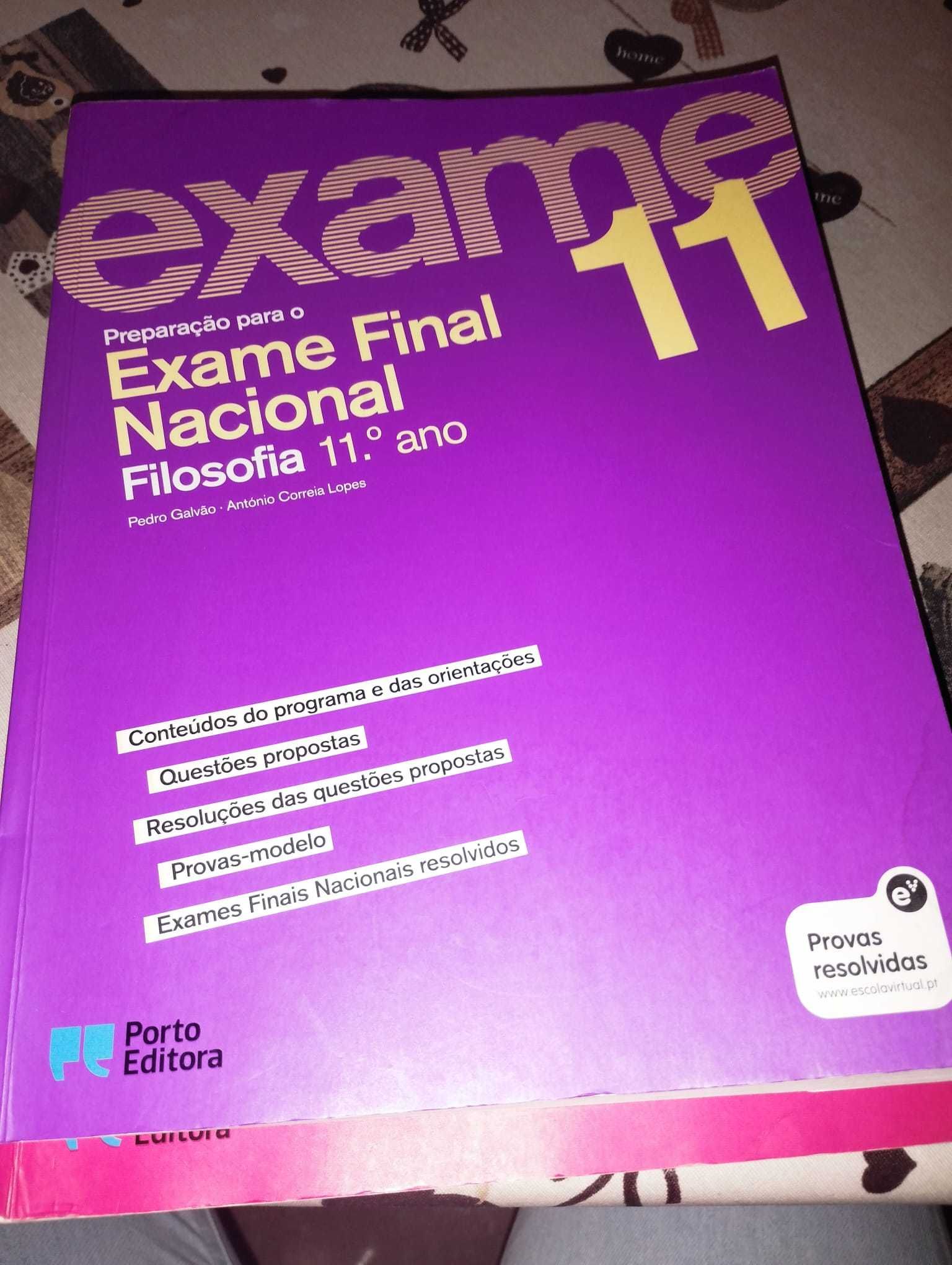 LIvros preparação exames 11º ano Filosofia e Geografia