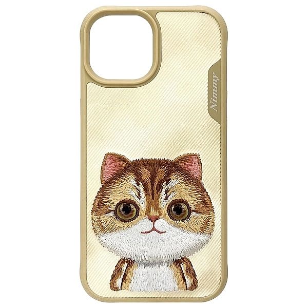 Etui Nimmy Big Eyed Pet 2.0 Cat na iPhone 15 - zielone