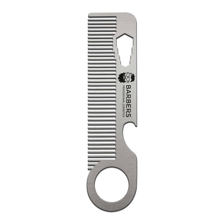 Металлическая расческа для бороды и волос Barbers Metal Comb