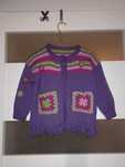 Nowy sweter hand made wool 100% wełny 128.