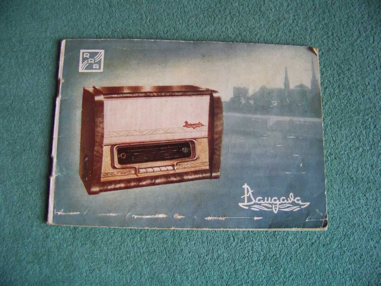 Stare radio lampowe Daugava instrukcja schemat karta zakupu!!!