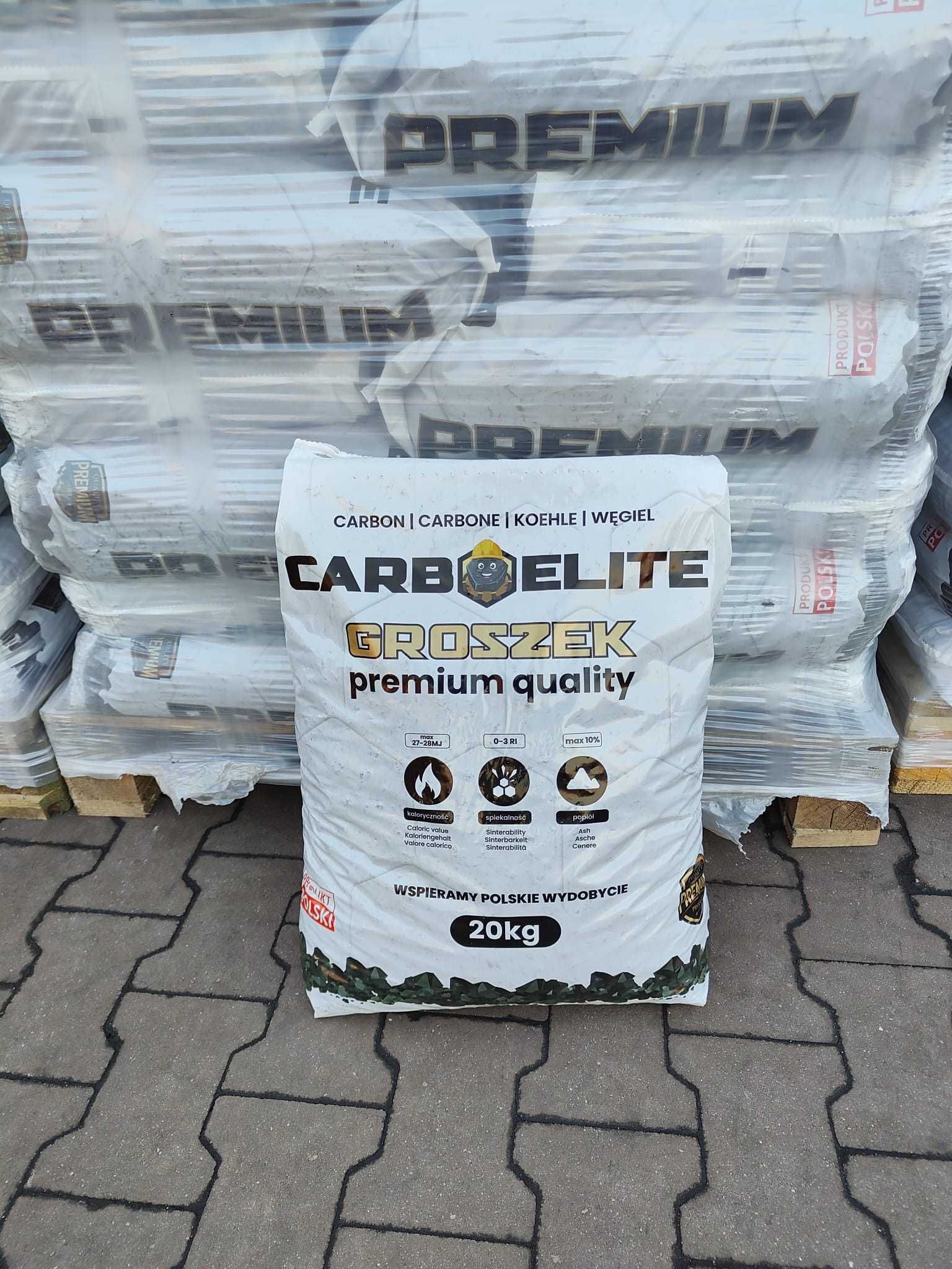 Groszek Premium Carboelite 25-27MJ ekogroszek worki20kg Dostawa Gratis