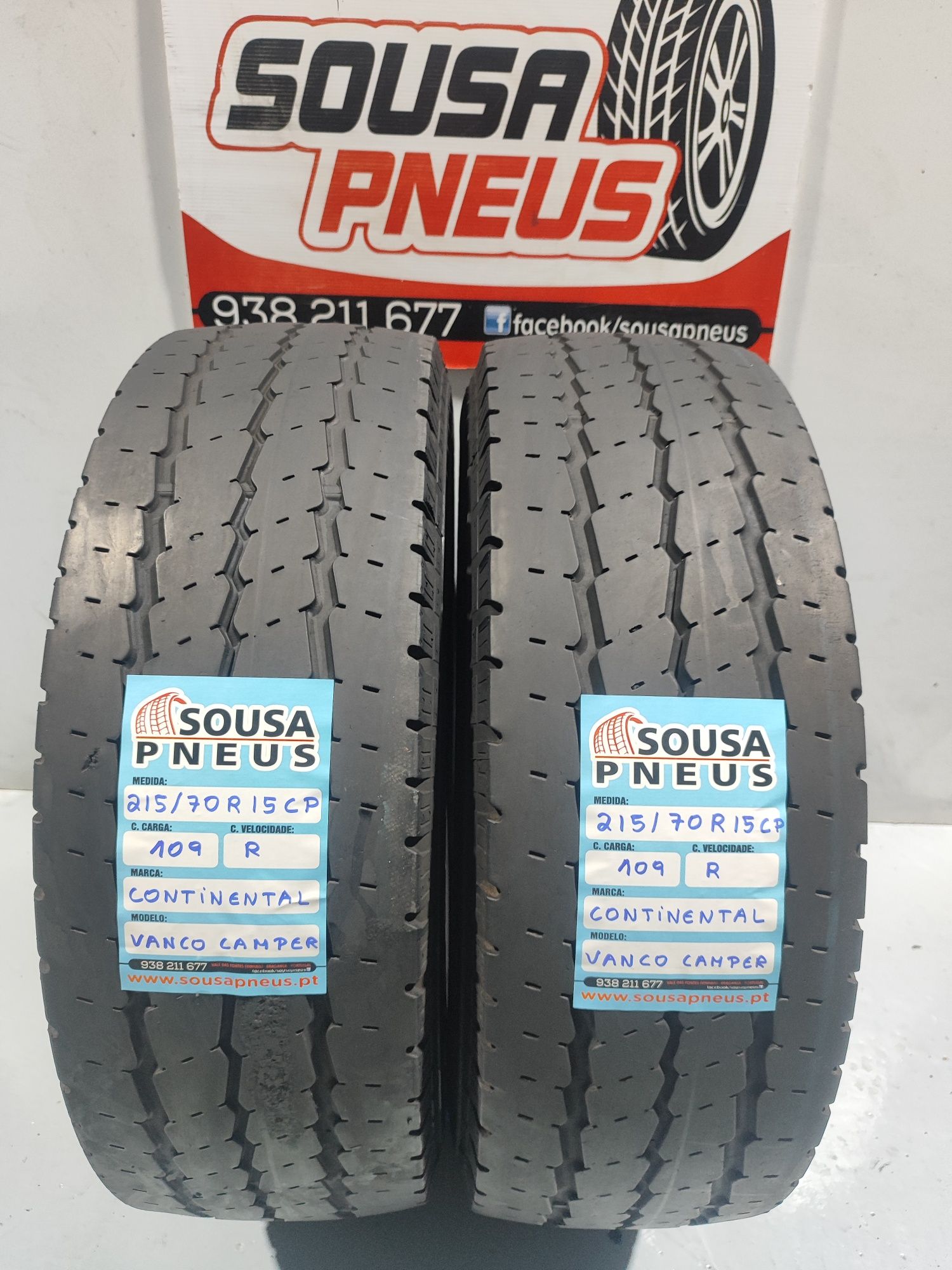 2 pneus semi novos 215-70R15CP Continental - Oferta dos portes