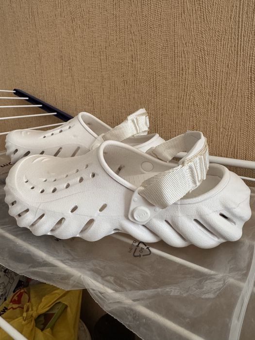 Crocs ECHO CLOG white, білі,жіночі крокси, женские кроксы,M5 W7