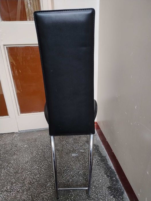 SUPER CENA TANIEJ! Krzesło tapicerowane ekoskórą metalow nogi stabilne