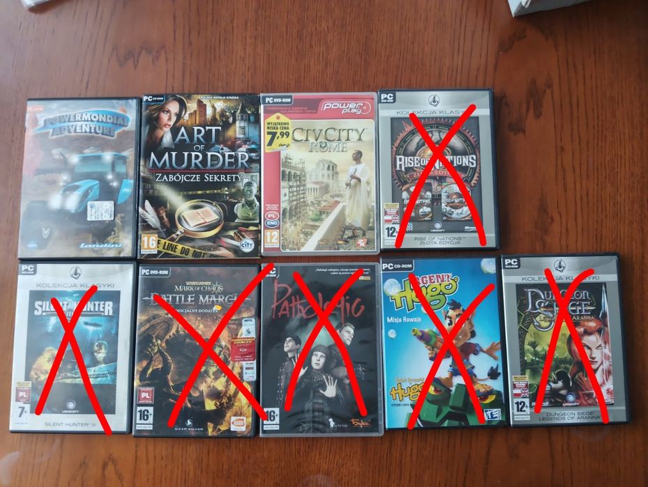 Różne gry na PC.