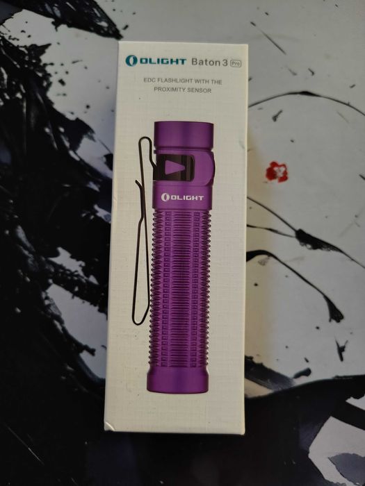 Latarka Akumulatorowa Olight Baton 3 Pro CW Fioletowa - 1500 lumenów