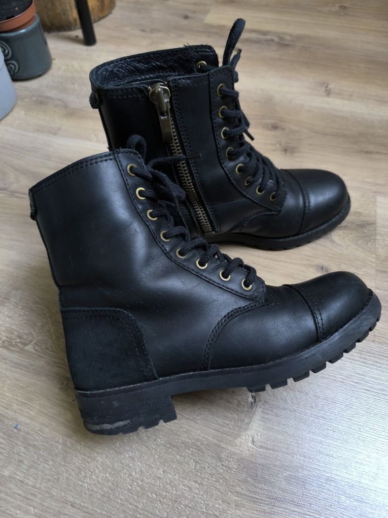 UGG trapery zimowe ocieplane skóra wełna