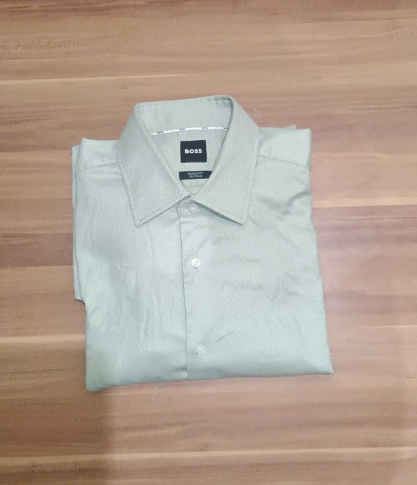 Casualowa koszula z długim rękawem XL bawełniana miętowa