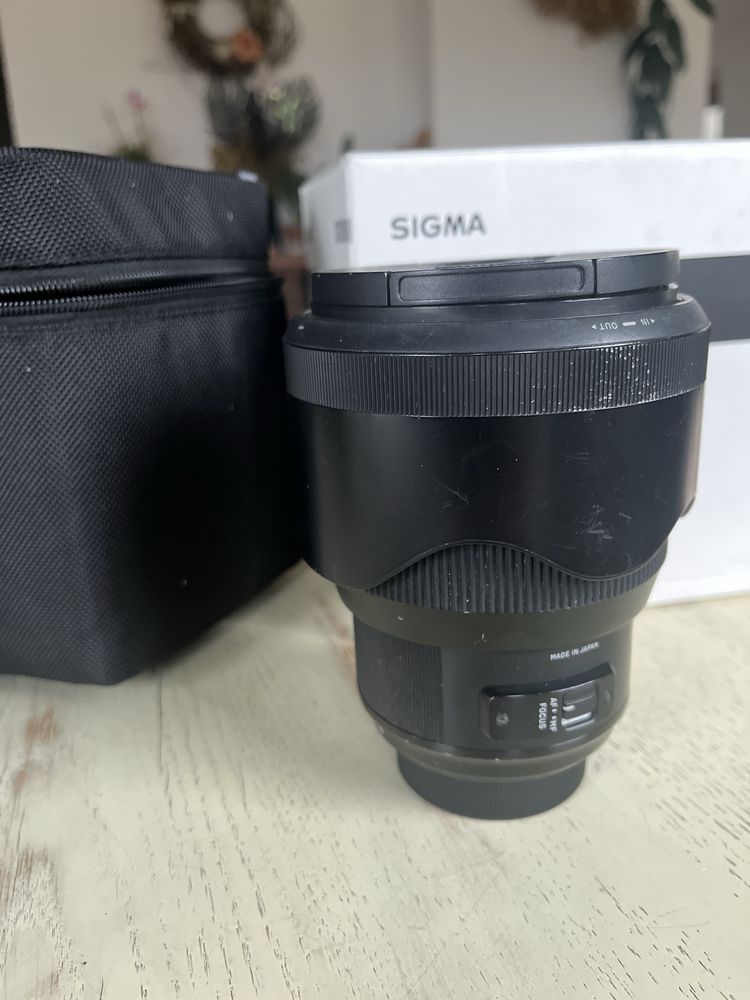 Obiektyw sigma 85 f1,4 DG mocowanie nikon