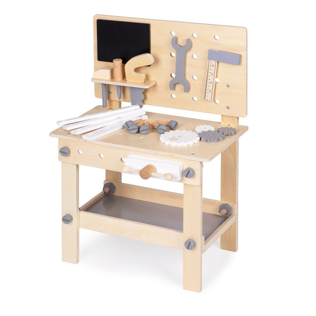 Drewniany warsztat dla dzieci narzędzia stolik