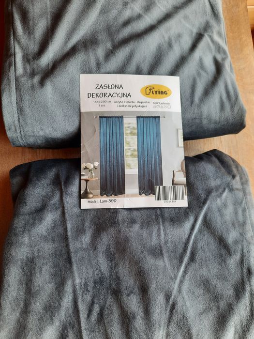 Zasłony welurowe Velvet szare 140x260.