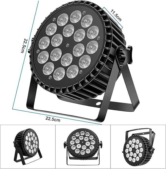 Reflektor sceniczny 200W 18 LED DMX RGBW swiatła dyskotekowe