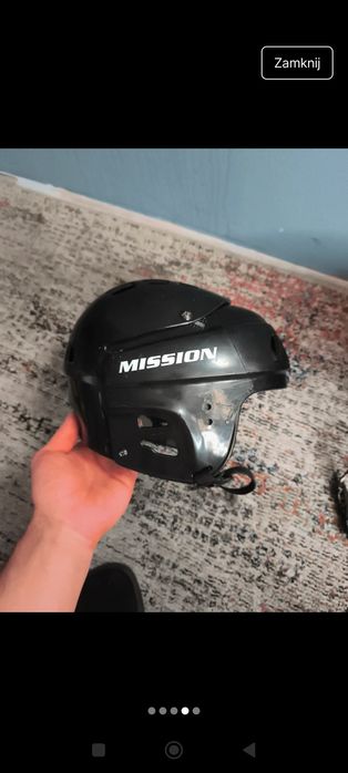 Kask do hokeja na Lodzie Mission