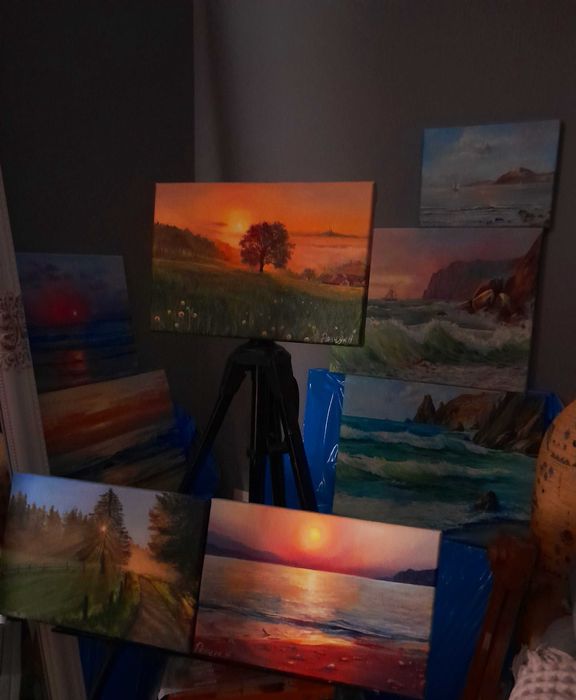 obraz olejny Magiczny świt 20*30