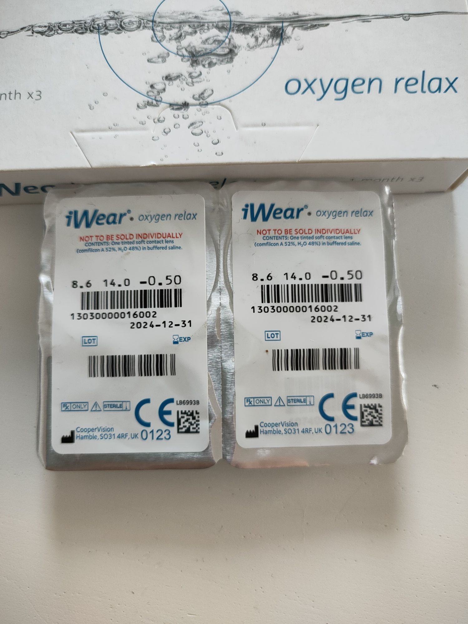 Soczewki iWear oxygen relax -0,50 5 szt.