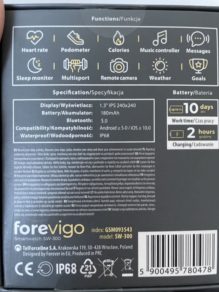 Smartwatch Forevigo SW-300