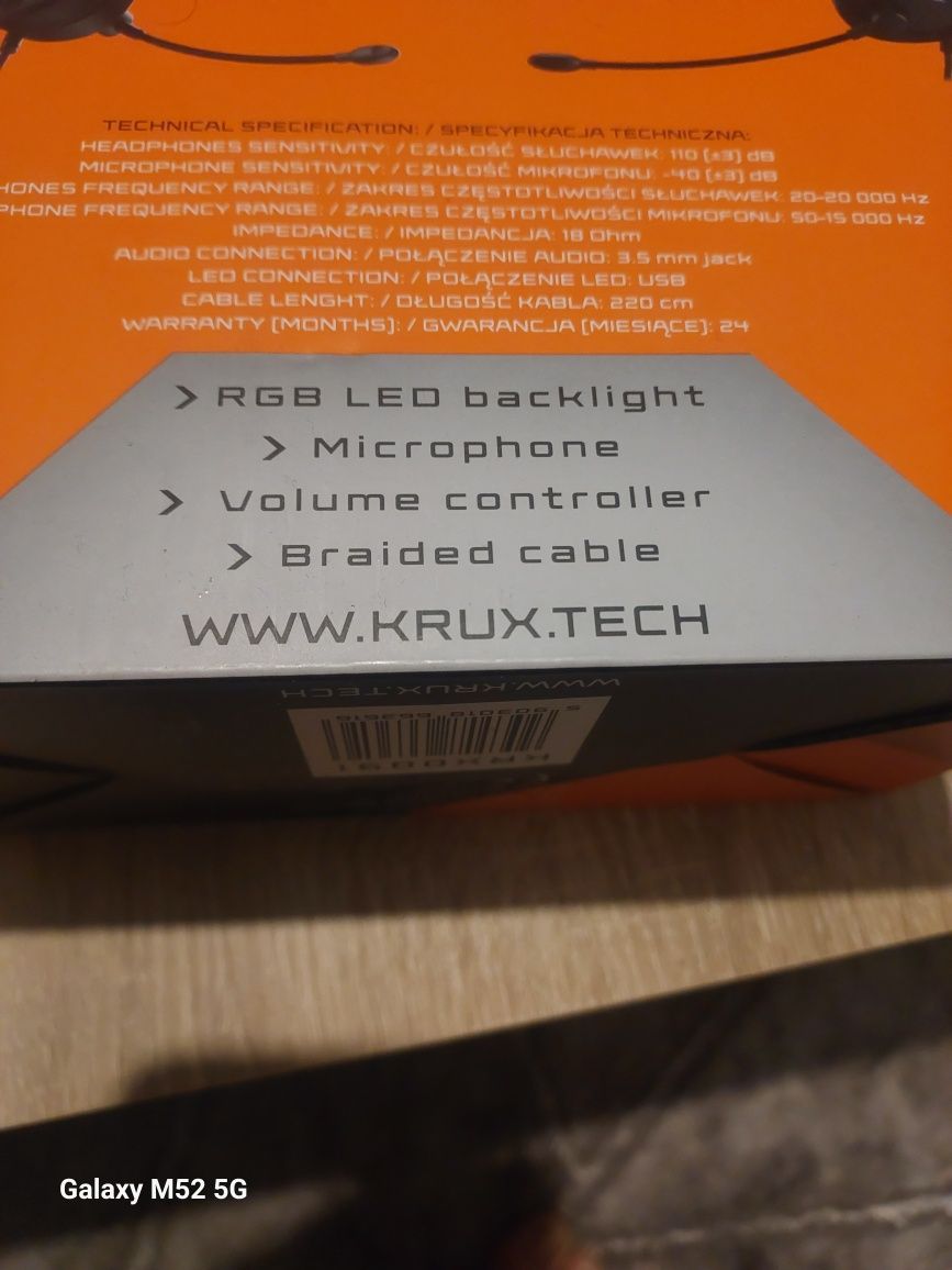 Słuchawki gamingowe led