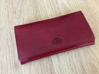 Bordowy czerwony portfel Wittchen portmonetka skórzany duży j nowy