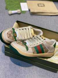 GUCCI Screener GG w stylu vintage, modne sneakersy w rozmiarach 36-46.