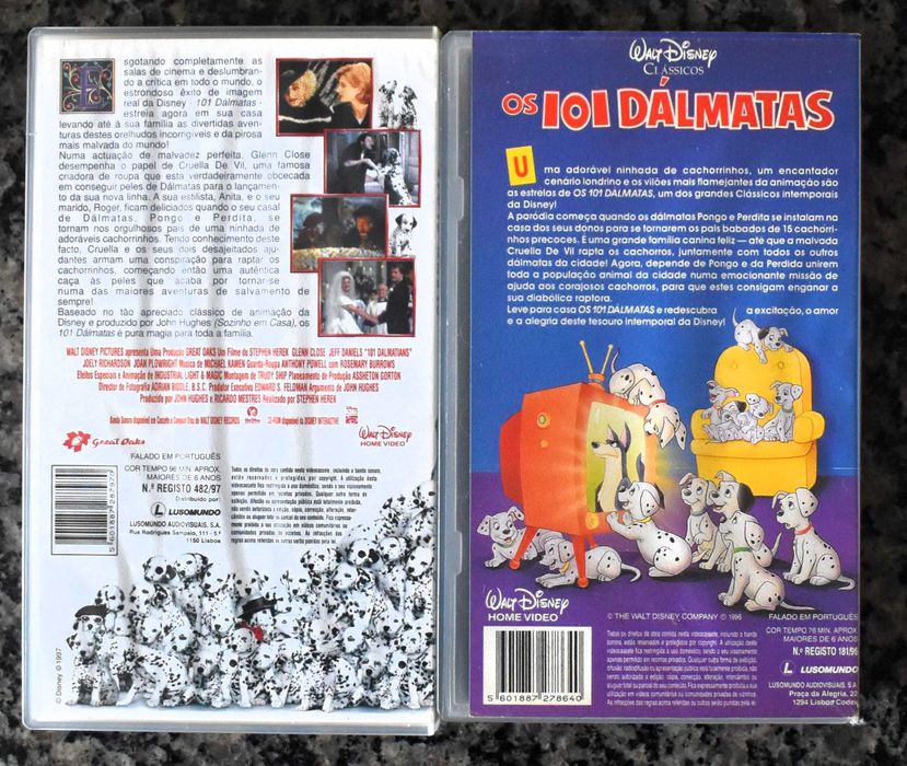 Lote 2 Disney - 7 filmes em VHS