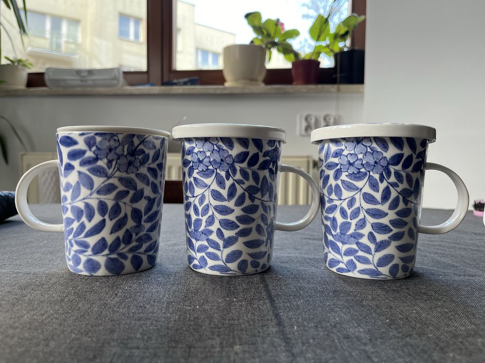 Kubek z ceramicznym zaparzaczem royal tea komplet 3