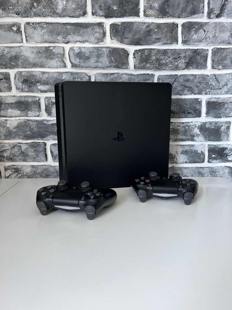 Ps4 slim 1000 gb - 16 игр / 2 джойстика -пс4