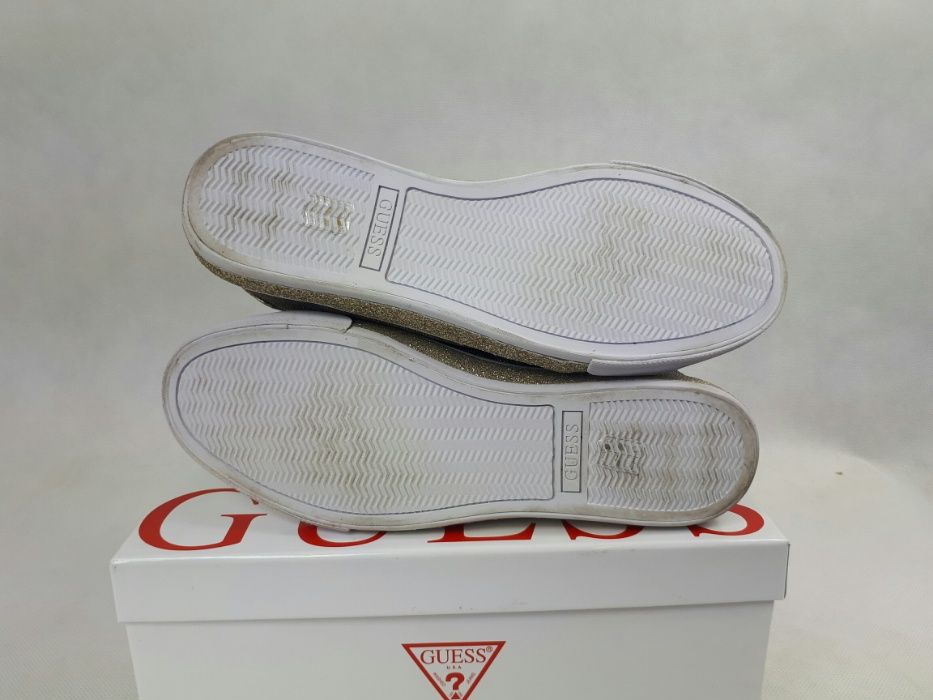 Sneakersy GUESS złote srebrne brokat FLMEG1FAM12 eu 40 trampki obuwie
