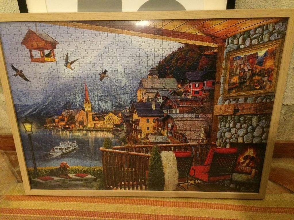 Puzzle 1000 peças Hallstatt clementoni Terminado