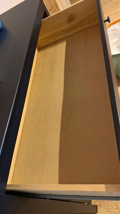 Cómoda  3 gavetas, preto castanho -IKEA)