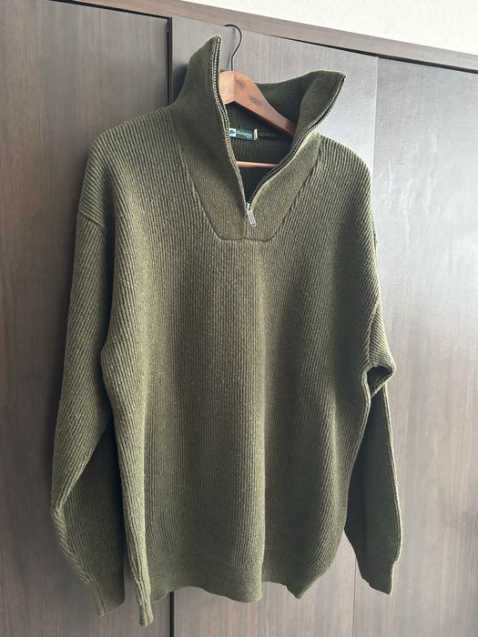 Camisola XL de malha grossa em verde