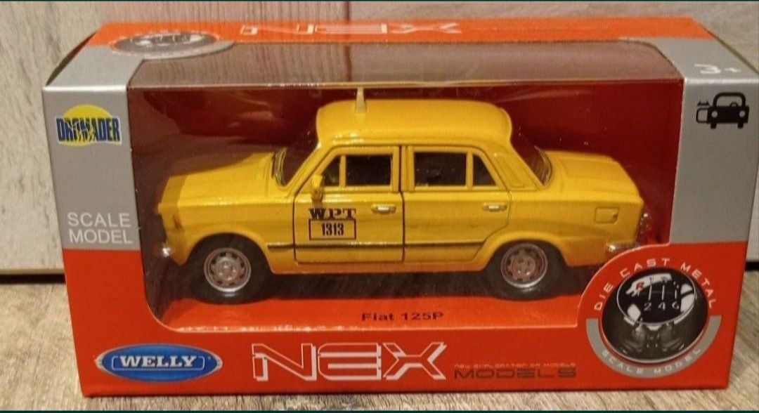 Welly Fiat 125P Taxi PRL skala 1:34 auto samochód