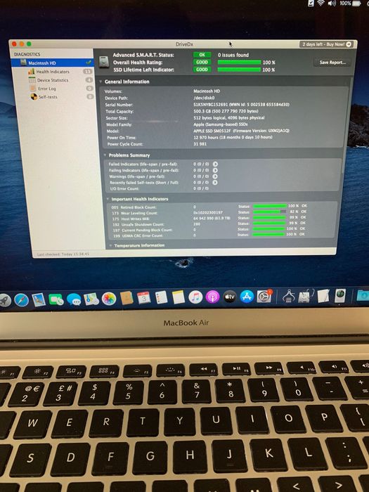Używany dysk SSD 500GB do MacBook i iMac – 100 % sprawny