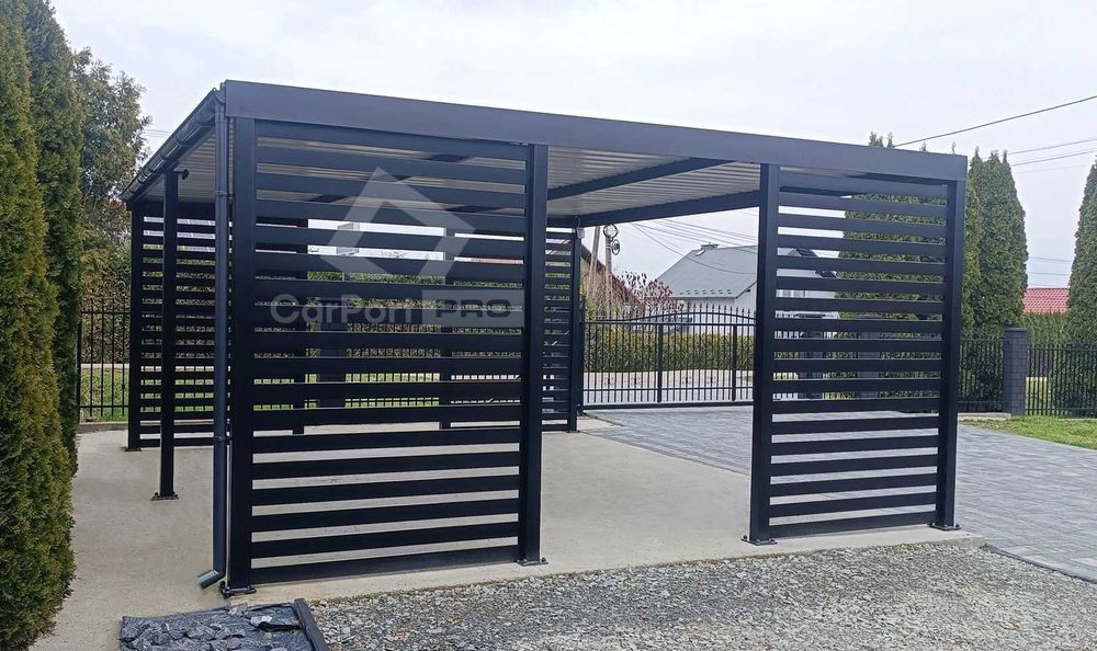 CarPort PREMIUM - wiata samochodowa 5x5  dodatkowa zabudowa  CP114
