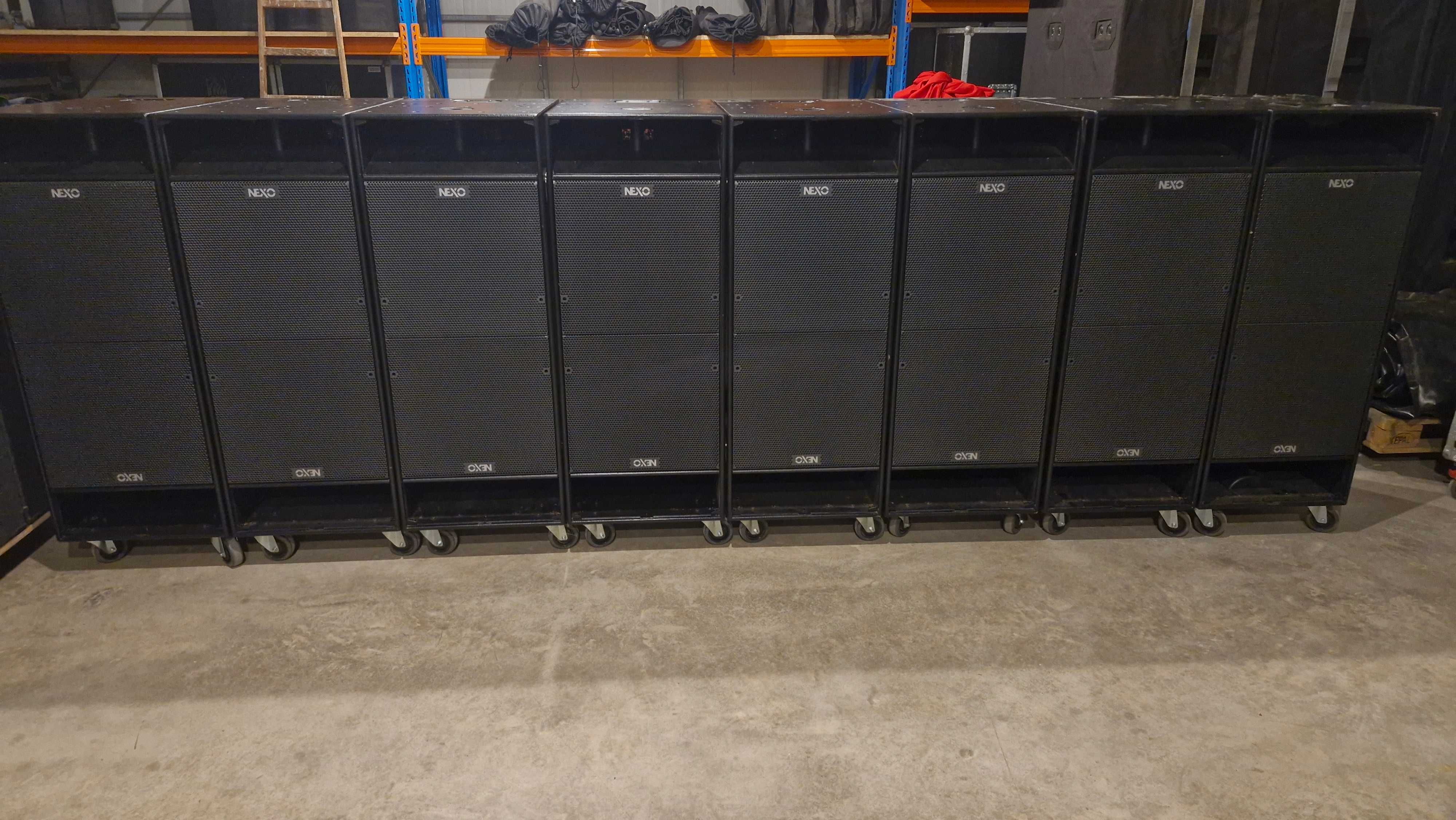 NEXO GEO M12 basy RS-18 zestaw liniowy.  Line array plenerowy